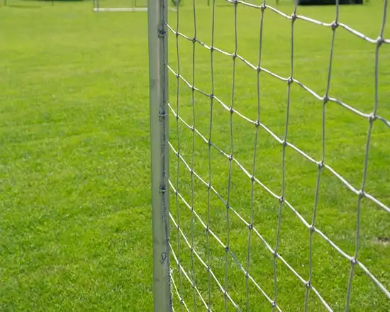 Galvanized fence ideal for long-lasting outdoor use.